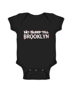 Mono de Bebé Niños Pop Threads No Sleep Till Brooklyn Negro 6 Meses