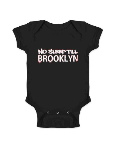 Mono de Bebé Niños Pop Threads No Sleep Till Brooklyn Negro 6 Meses