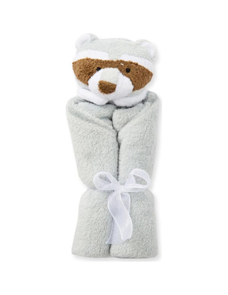 Manta de Mapache Gris Angel Dear 33x33 cm Suave y Lavable