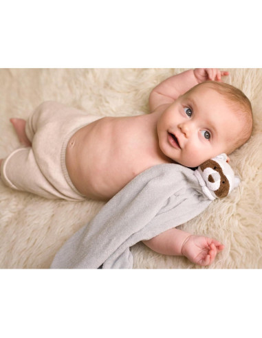 Manta de Mapache Gris Angel Dear 33x33 cm Suave y Lavable