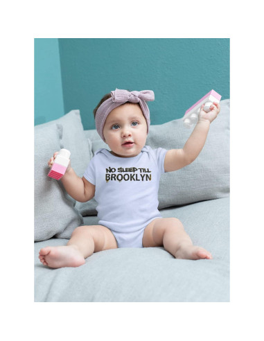 Mono de Bebé Niños Pop Threads No Sleep Till Brooklyn Negro 6 Meses