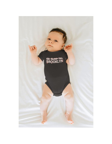 Mono de Bebé Niños Pop Threads No Sleep Till Brooklyn Negro 6 Meses