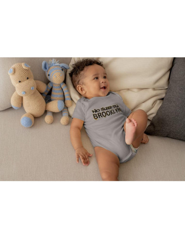 Mono de Bebé Niños Pop Threads No Sleep Till Brooklyn Negro 6 Meses