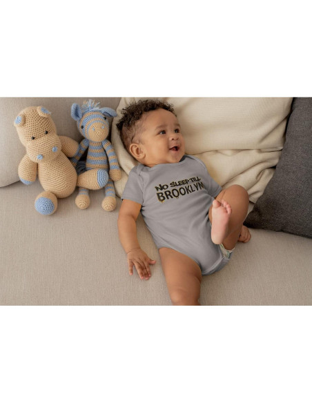 Mono de Bebé Niños Pop Threads No Sleep Till Brooklyn Negro 6 Meses