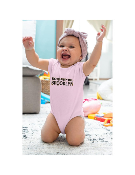 Mono de Bebé Niños Pop Threads No Sleep Till Brooklyn Negro 6 Meses