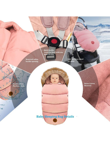 Manta Portátil Orgánica Toyanuo para Bebés 100% Algodón Rosa