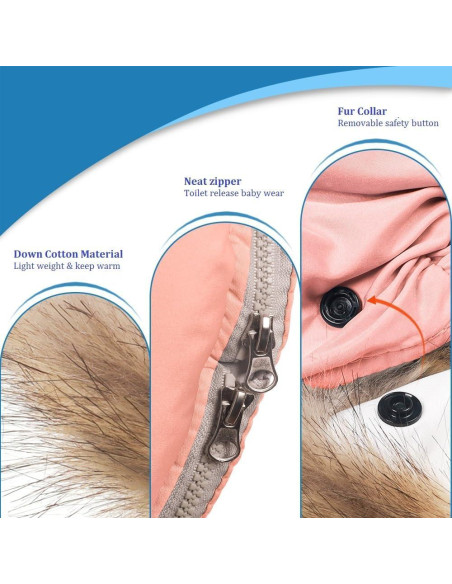 Manta Portátil Orgánica Toyanuo para Bebés 100% Algodón Rosa