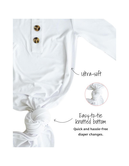 Saco de dormir anudado Caden Lane para recién nacidos 95% Viscosa