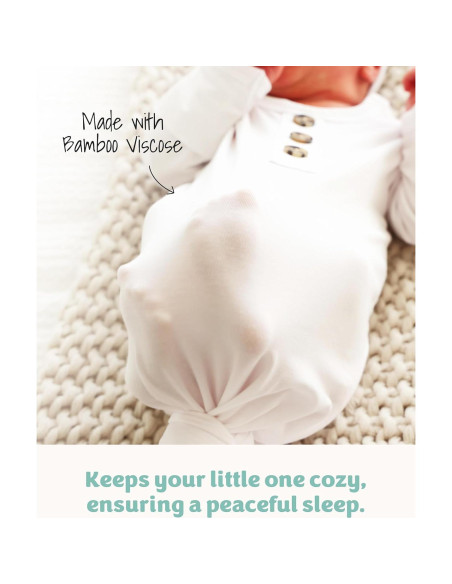 Saco de dormir anudado Caden Lane para recién nacidos 95% Viscosa