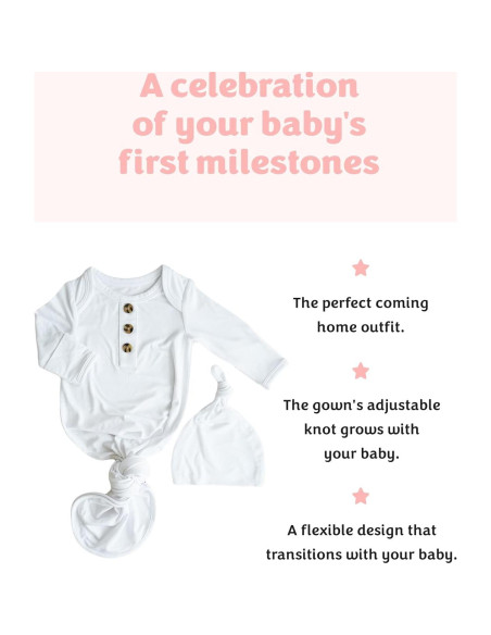 Saco de dormir anudado Caden Lane para recién nacidos 95% Viscosa