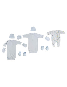Conjunto Ropa Bebés Prematuros Bambini 8 Piezas Algodón Azul