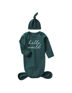 Bata de Sueño Bebé Niño 0-3 Meses Verde Algodón