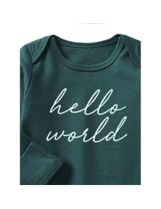 Bata de Sueño Bebé Niño 0-3 Meses Verde Algodón 2