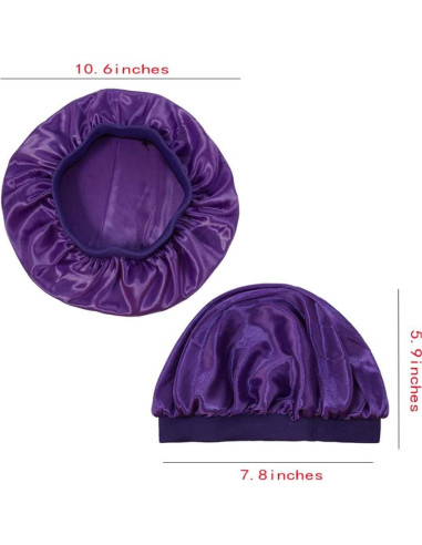 Pack de 2 Gorras de Satén para Niños DuoZan - Gorro de Dormir y Ducha