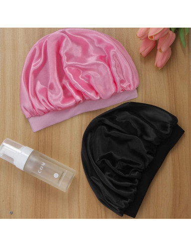 Pack de 2 Gorras de Satén para Niños DuoZan - Gorro de Dormir y Ducha