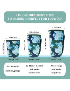 3 Fundas Reutilizables Neopreno Aisladas KJQJLY para Bebidas 2