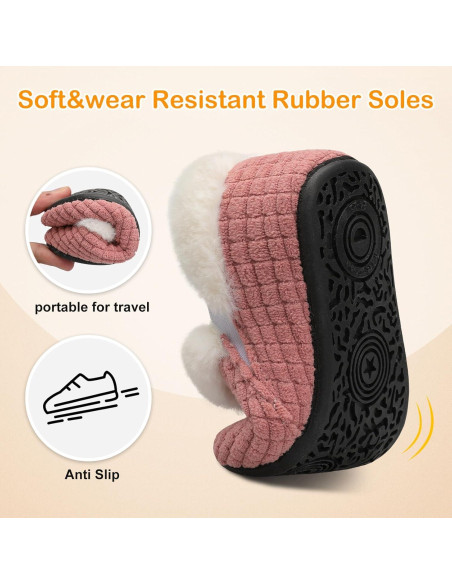 Zapatillas de Casa Demonio Ciempiés Niños 3-4 Infante Rosa