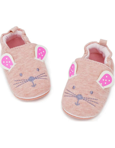 Zapatillas Infantiles COSANKIM para Bebés 6-9 Meses Gato Rosa