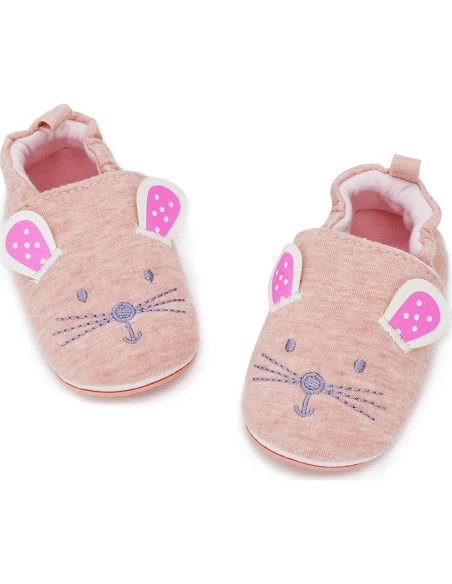 Zapatillas Infantiles COSANKIM para Bebés 6-9 Meses Gato Rosa