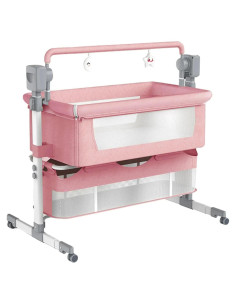 Cuna Lateral Inteligente Suttonbebe 601 Rosa Bluetooth Plegable