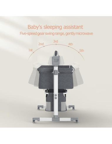 Cuna Lateral Inteligente Suttonbebe 601 Rosa Bluetooth Plegable