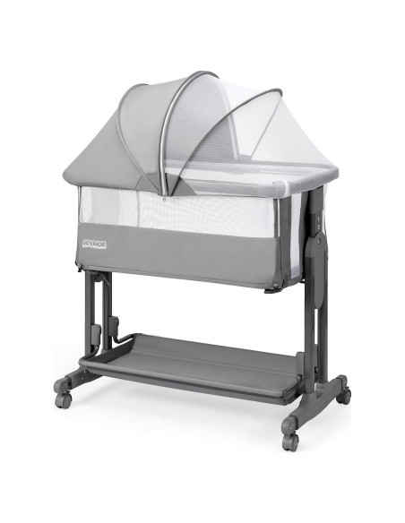 Cuna Lateral JOYMOR 4 en 1 Ajustable 7 Alturas Gris