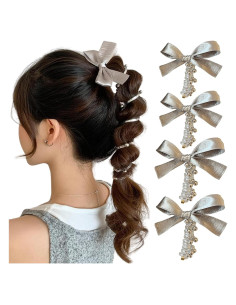 Diademas de Pelo Espirales Plateadas Genérico - 4 Pcs