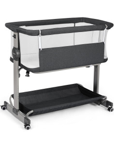 Cuna Lateral Cowiewie YE-01 para Bebé con Ruedas y Oscilación 2