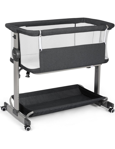 Cuna Lateral Cowiewie YE-01 para Bebé con Ruedas y Oscilación