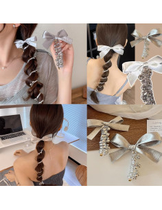 Diademas de Pelo Espirales Plateadas Genérico - 4 Pcs 2