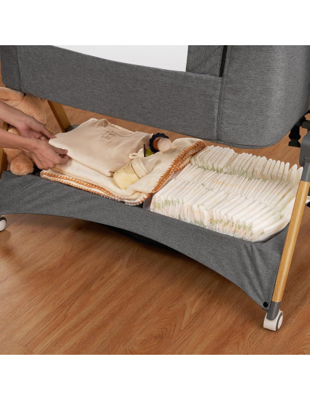 Cuna Lateral Cozy2 Babyboat Portátil con Ruedas 5 Alturas