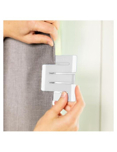 Clip de Cortina Pro Genérico Blackout Blanco - Pack de 2