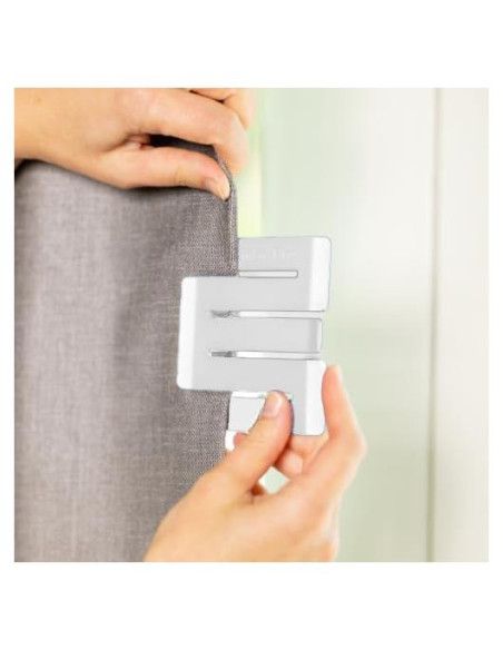 Clip de Cortina Pro Genérico Blackout Blanco - Pack de 2
