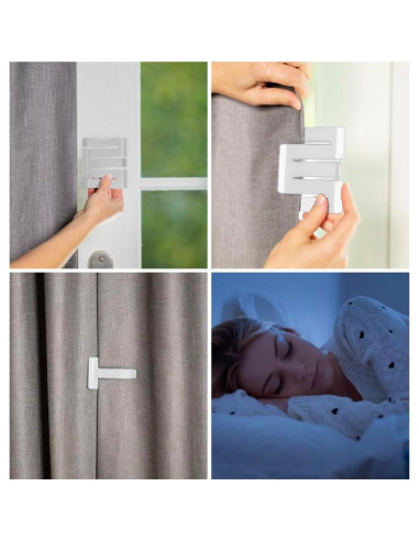 Clip de Cortina Pro Genérico Blackout Blanco - Pack de 2