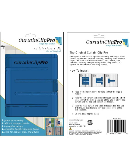 Clip de Cortina Pro Genérico Blackout Blanco - Pack de 2