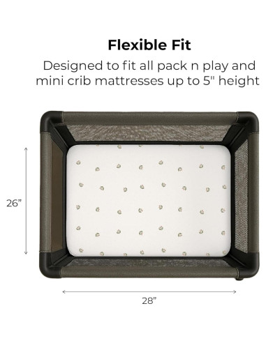 Juego de Sábanas Ajustadas Ely's & Co. para Cuna Mini Rosa Floral