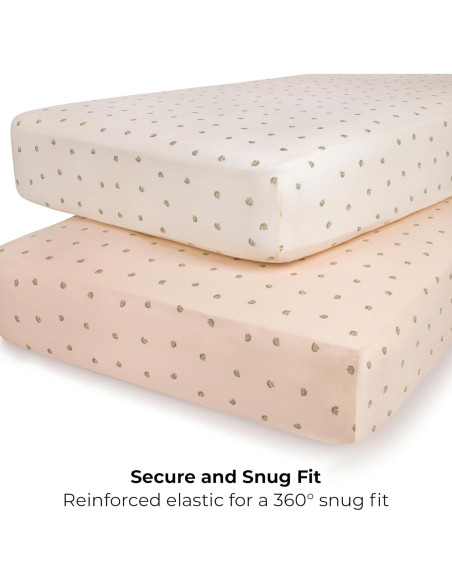 Juego de Sábanas Ajustadas Ely's & Co. para Cuna Mini Rosa Floral