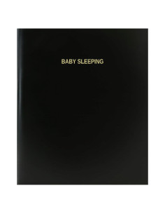 Libro de Registro de Sueño para Bebés BookFactory - 120 Páginas, Tapa Dura Negra