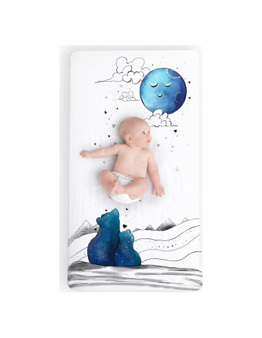 Sábana Ajustable JumpOff Jo 100% Algodón Cuna Estándar 71x132 cm