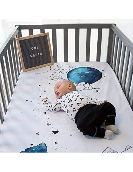 Sábana Ajustable JumpOff Jo 100% Algodón Cuna Estándar 71x132 cm