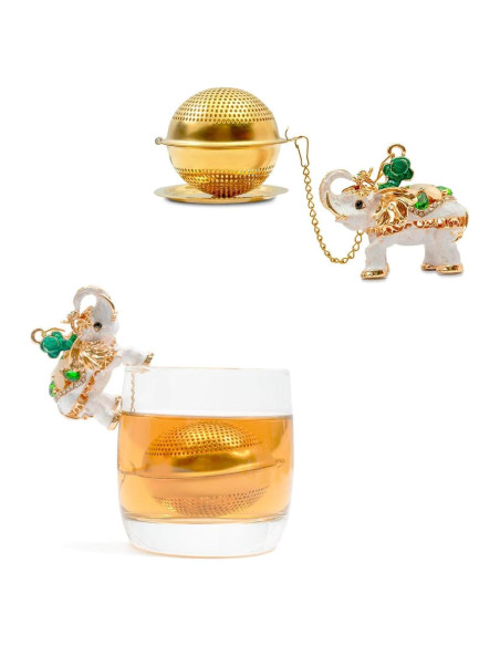 Colador de Té Elefante de Acero Inoxidable Gloriousliving 3.48 cm