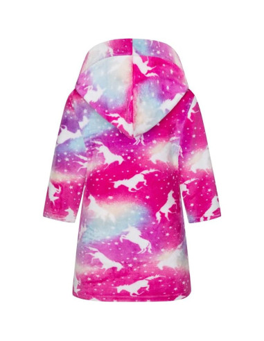 Bata de baño con capucha felpa unisex para niños 5-6 años