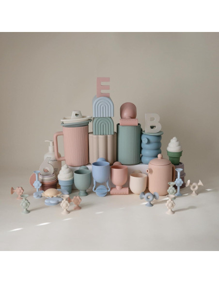 Set de Juguetes de Baño Mushie Pour and Play para Bebés