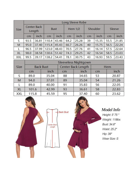 Conjunto de Bata y Vestido de Lactancia SWOMOG para Mujeres