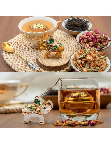 Colador de Té Elefante de Acero Inoxidable Gloriousliving 3.48 cm