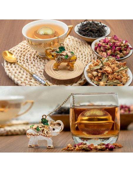 Colador de Té Elefante de Acero Inoxidable Gloriousliving 3.48 cm