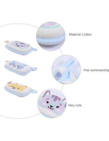 Esponjas de baño para bebés Lurrose 3pcs ultra suaves