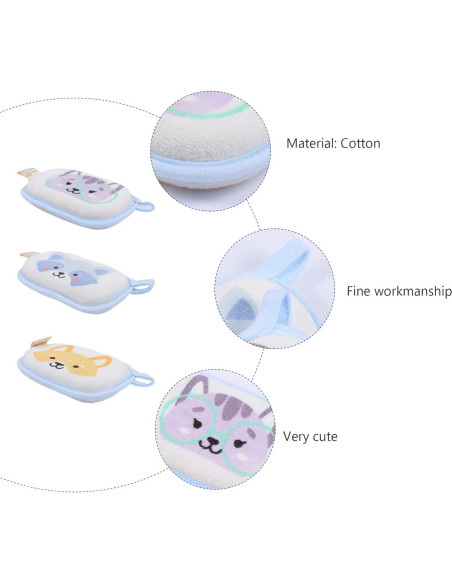 Esponjas de baño para bebés Lurrose 3pcs ultra suaves