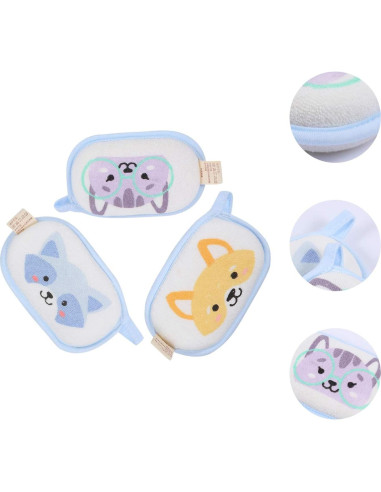 Esponjas de baño para bebés Lurrose 3pcs ultra suaves