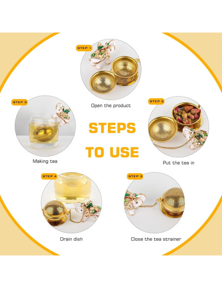 Colador de Té Elefante de Acero Inoxidable Gloriousliving 3.48 cm